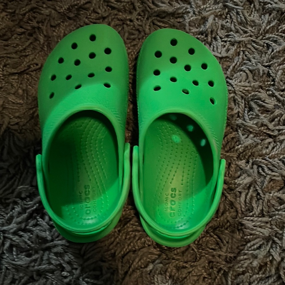 Boys green size 12C crocs